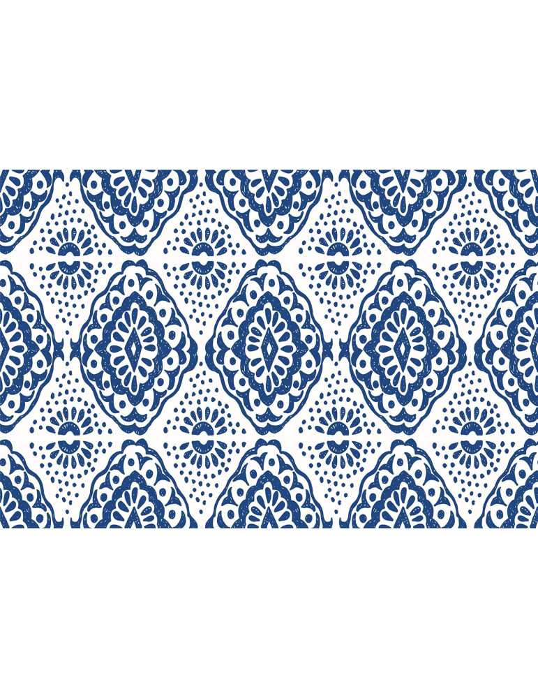 Vinylteppich - 60x90 cm - Niebieskie kszta³ty
