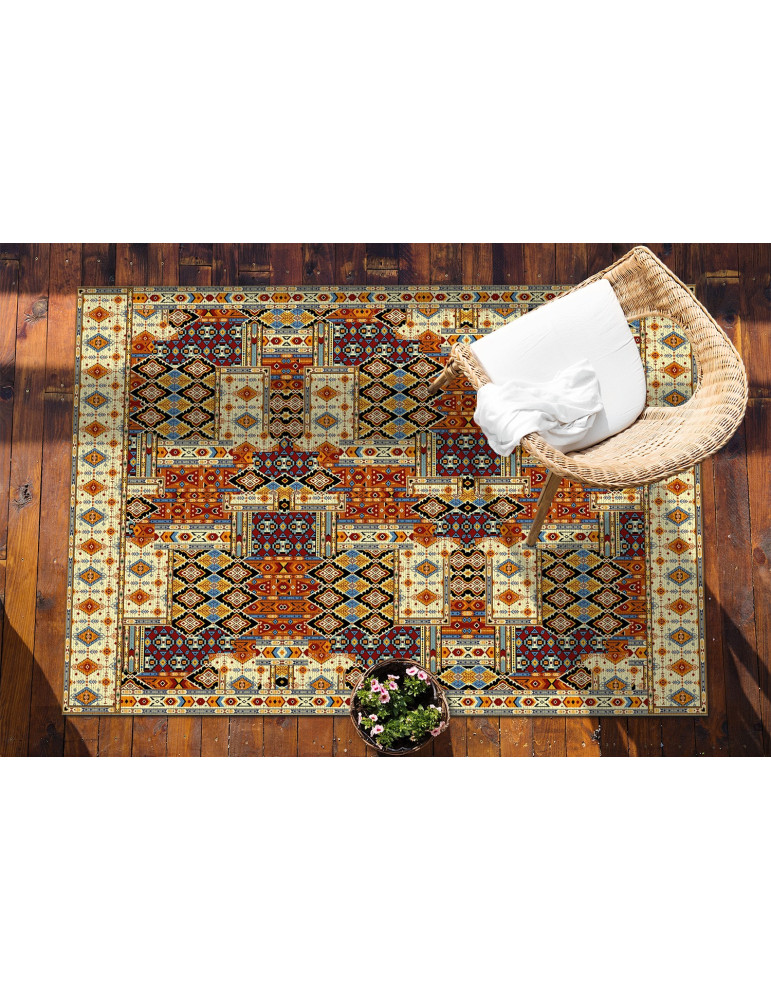 Vinylteppich - 60x90 cm - Geometryczny patchwork