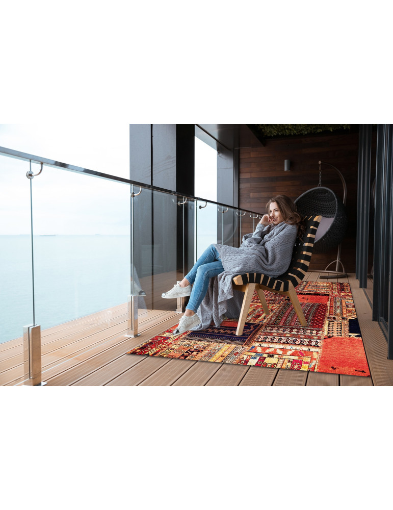 Vinylteppich - 60x90 cm - Patchwork abstrakcja