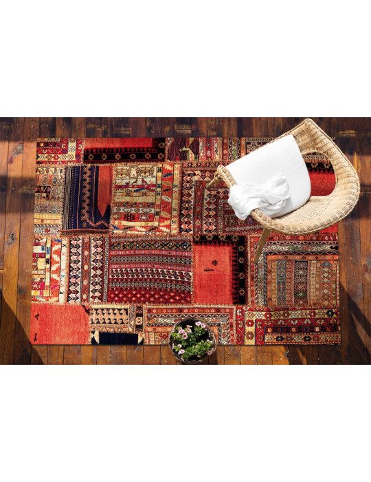Vinylteppich - 60x90 cm - Patchwork abstrakcja