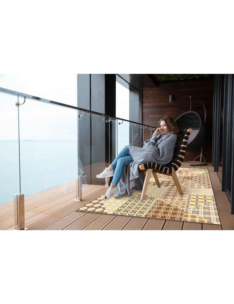 Vinylteppich - 140x210 cm - Antyczny patchwork