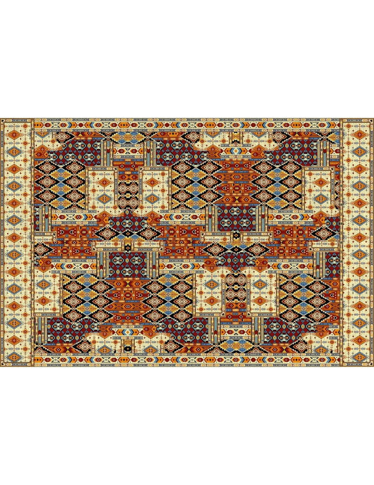 Vinylteppich - 60x90 cm - Geometryczny patchwork