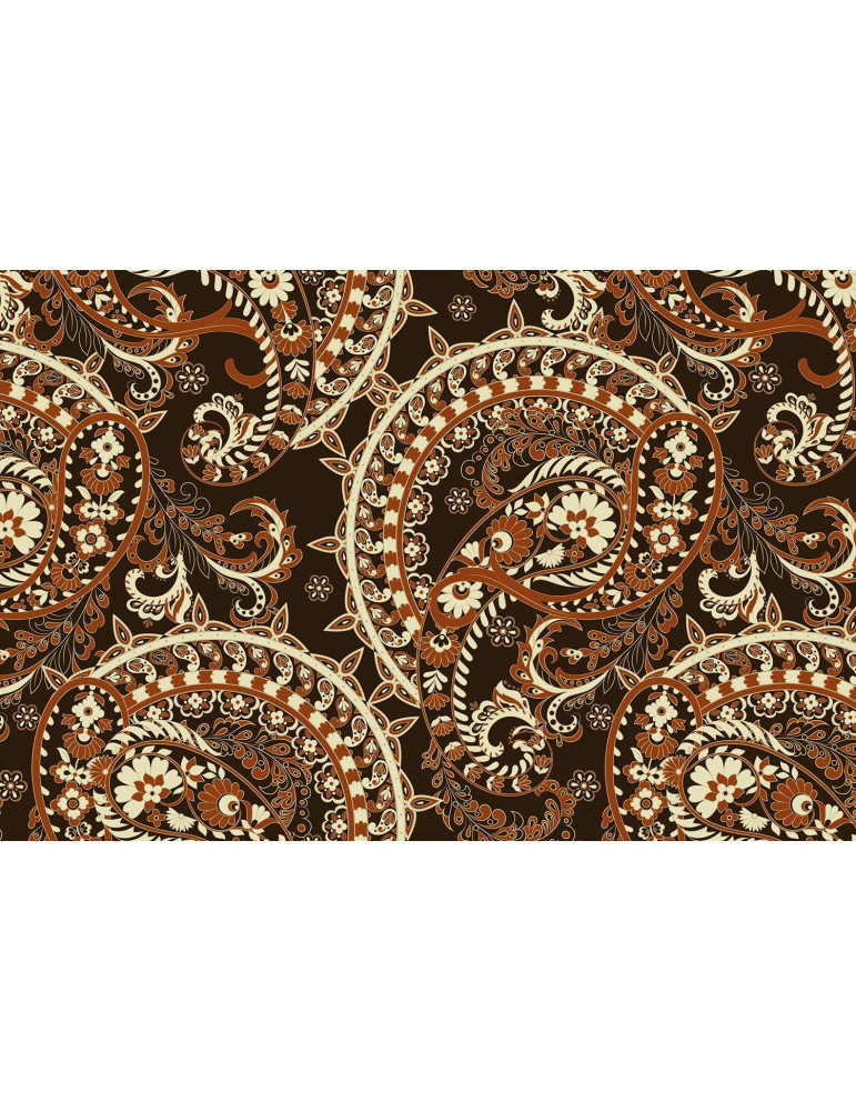 Vinylteppich - 100x150 cm - Paisley retro