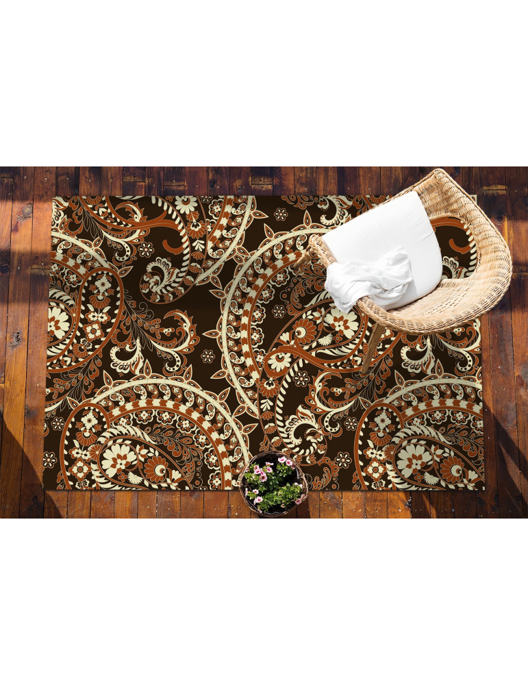 Vinylteppich - 100x150 cm - Paisley retro