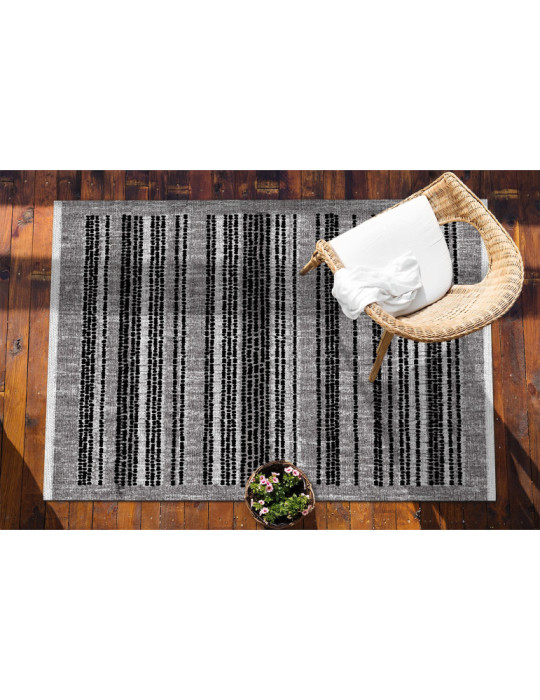 Vinylteppich - 100x150 cm - Czarne paski